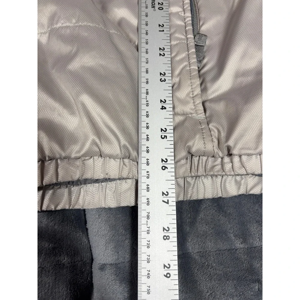 The‎ North Face Puffer Jacket Gray Silver Men's Size Large Insulated Full Zip